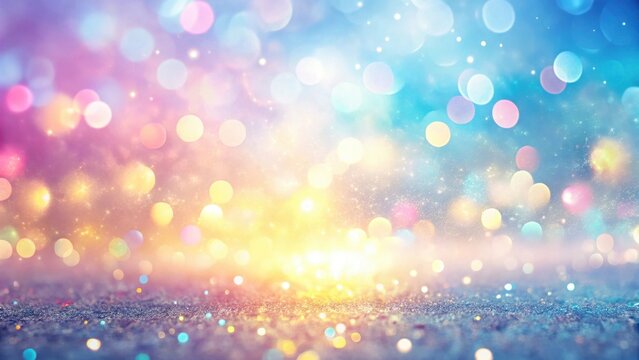 Shimmering Pastel Lightscape A Dreamy Background of Sparkling Glitter and Soft-Focused Bokeh