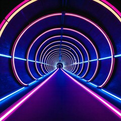 Glowing Tunnel of the Future