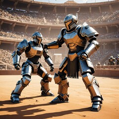 Gladiator Robots in the Arena