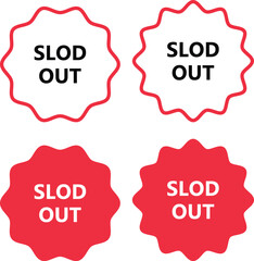slod out flat and line icon set. slod out tag set. seling item slod out design. High-Quality Sold Out Label. Sorry this event is sold out vector illustration