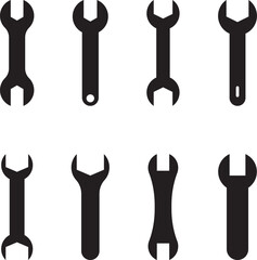 Tools and Wrench icons set. Settings and repair, Repair icon vector set. Service center symbol. tool illustration sign collection