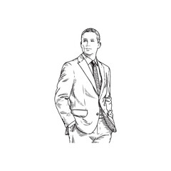 Minimal Businessman Vector Art - Clean and Elegant Outline Design - Business man Silhouette - Business man Doodle - Business man Vector - Business man Illustration - Business man Line Art