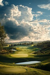 Obraz premium Golf Backdrop Golf Background Sport Digital Backdrop Golf Portrait Background Golf Photo Backdrop 