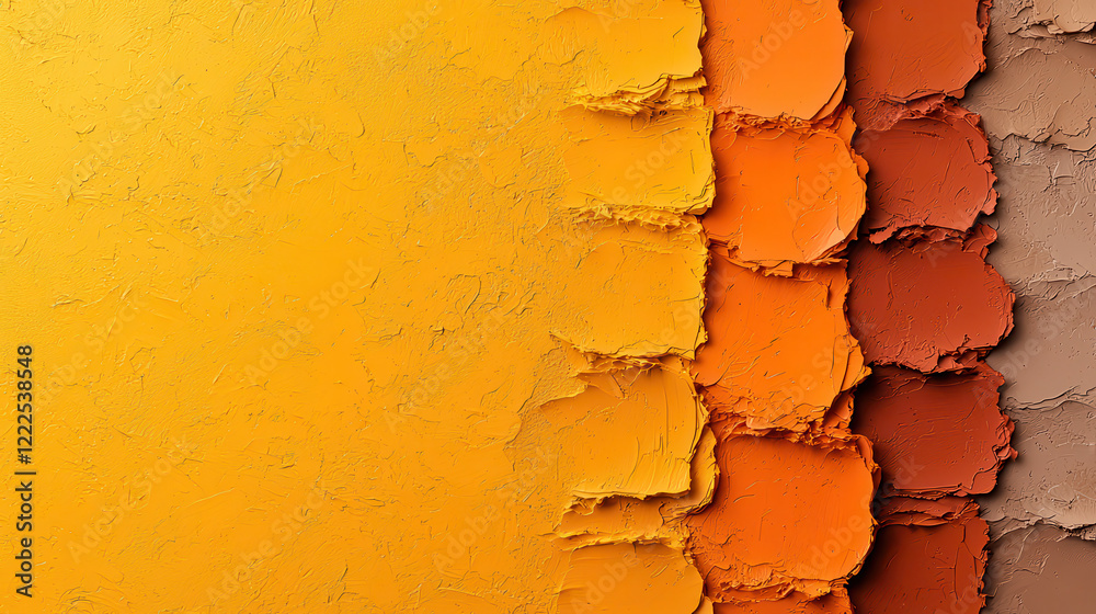 Poster vibrant abstract background featuring textured layers in shades of yellow, orange, and brown, creati