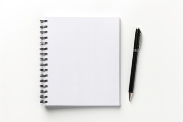 Pen diary white page.