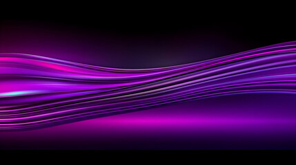 Abstract Purple Waves Flow Smoothly Across a Dark Background