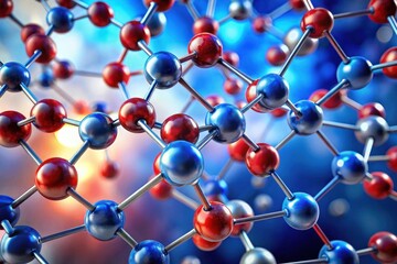 Intricate Molecular Structure A Close-Up Representation of Connected Atoms in a Complex Network