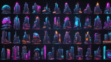 Fototapeta premium Cyberpunk Cityscapes