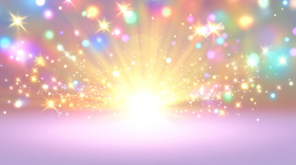 Obraz premium Colorful abstract background with glowing lights and sparkles