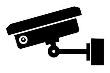 security camera on white background