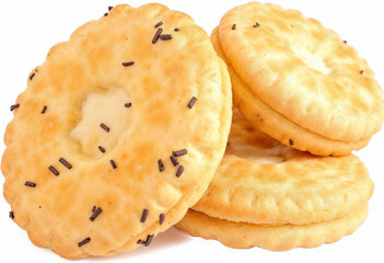 Biscuits isolated on transparent or white background, png