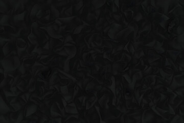 Abstract 3D Rendered Black Ribbons Flow and Curl Dynamically Seamlessly