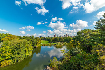 Fototapeta premium Clouds over world famous Central Park in Manhattan