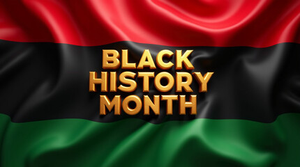 Black History Month UK 2025 poster african colors red, black and green