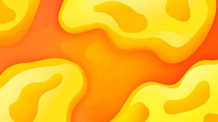 Abstract Orange Yellow Liquid Waves Background Design