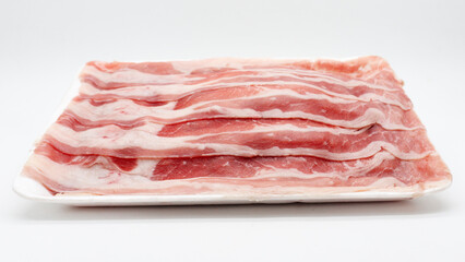 Raw meat on white background