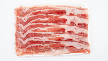 Raw meat on white background