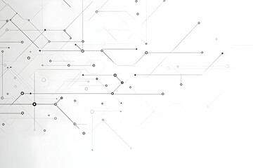 Abstract Background with Interconnected Lines and Circles Forms a Complex Network Visually.