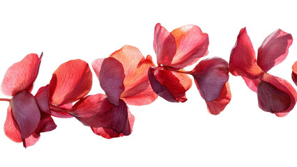 Vibrant red flower petals arranged beautifully Valentine's day heart romantic flower collection
