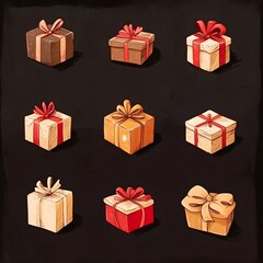 Fototapeta premium set of gift boxes