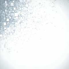 Abstract White Background with Floating Square Shapes creates a Modern and Minimalist Design