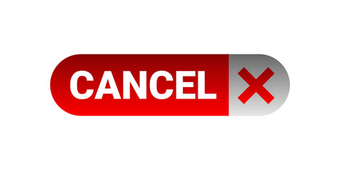 red cancel button with a cross symbol