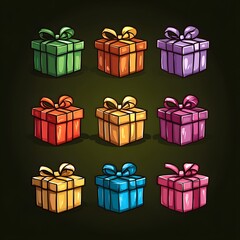 Fototapeta premium gift boxes seamless pattern