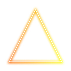 triangular yellow neon lights