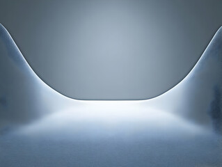 Abstract Background Creates a Serene and Minimalist Space with Smooth Curves and Soft Lighting
