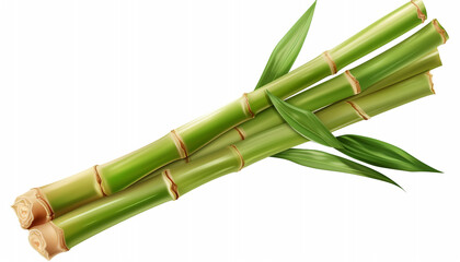 bamboo isolated on white