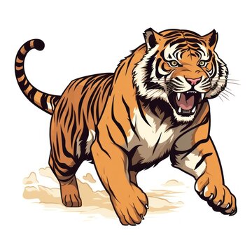 recommend clip art: Tiger wildlife cartoon animal.