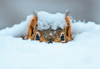 Squirrel in the snow
