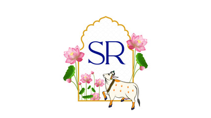 Indian Wedding Logo Design Template