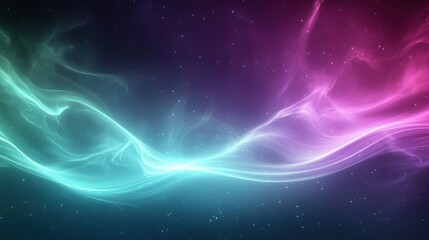 Obraz premium Vector aurora with smooth gradients of purple and teal, forming a stylish brand background.