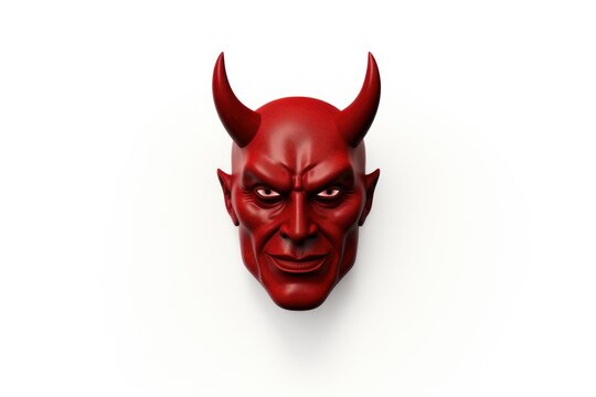 Devil representation portrait photo mask.