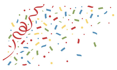 Party streamers and confetti vector illustration 