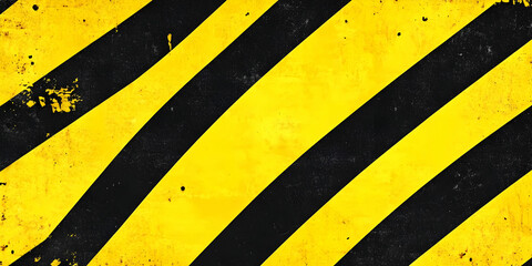 Diagonal Black and Yellow Hazard Stripes Indicate Caution and Potential Danger Zones Clearly.