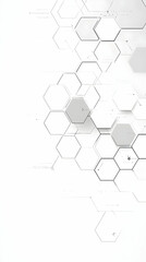 Obraz premium Abstract White Hexagon Background Creates Modern and Futuristic Design Elements Seamlessly