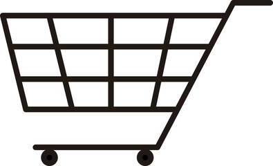 Ícone de carrinho de compras vetorial minimalista para e-commerce e lojas online, Minimalist shopping cart vector icon for e-commerce and online stores  © Socrates_Soares