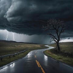 Ominous Storm Clouds Over a Long Winding Road.jpeg