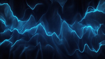 Obraz premium Glowing dark blue digital sound wave, technology abstract background vector illustration