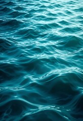 Obraz premium Teal Water Surface Gentle Waves Abstract