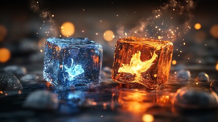 Fire and ice concept design with spark