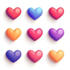 red and yellow hearts