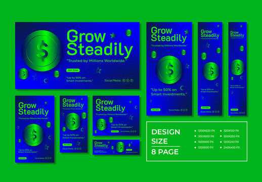 Cryptocurrency Web Banner Set