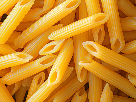 Close-up Italian pasta shooting from top view.