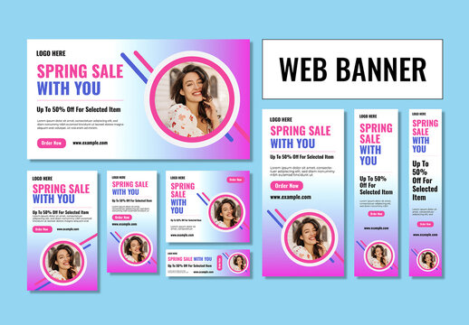 Spring Sale Web Banner Template