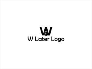 Fototapeta premium W loter logo vector desigen 