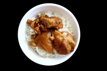 Meat-free rice dish in Taiwanese restaurant