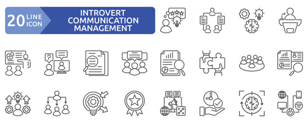 introvert communication management icon sheet